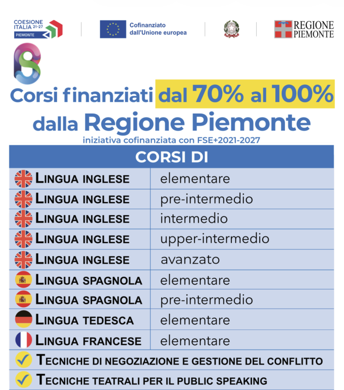 Corsi Finanziati dalla Regione Piemonte